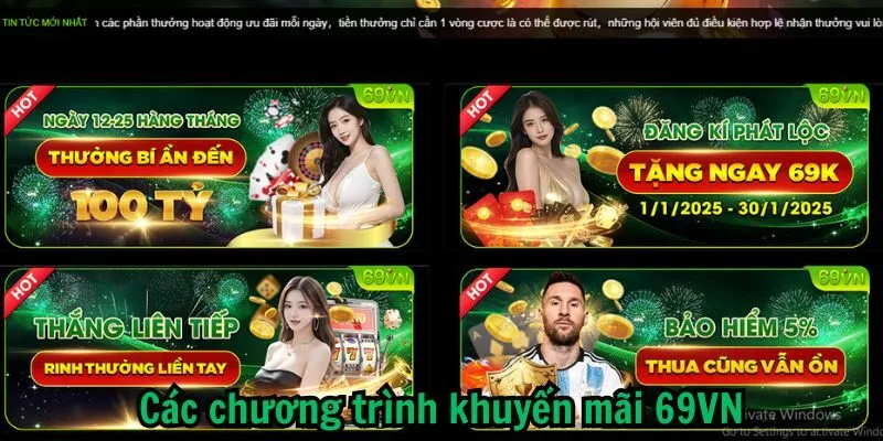 Các chương trình khuyến mãi 69VN