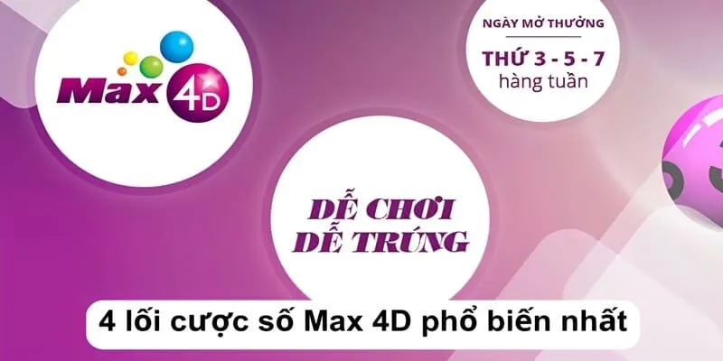 4 lối cược số Max 4D phổ biến nhất